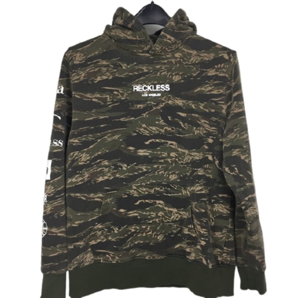 Young and Reckless Pullover Tiger Camo Hoodie